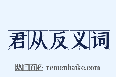 君从反义词是什么意思的图片